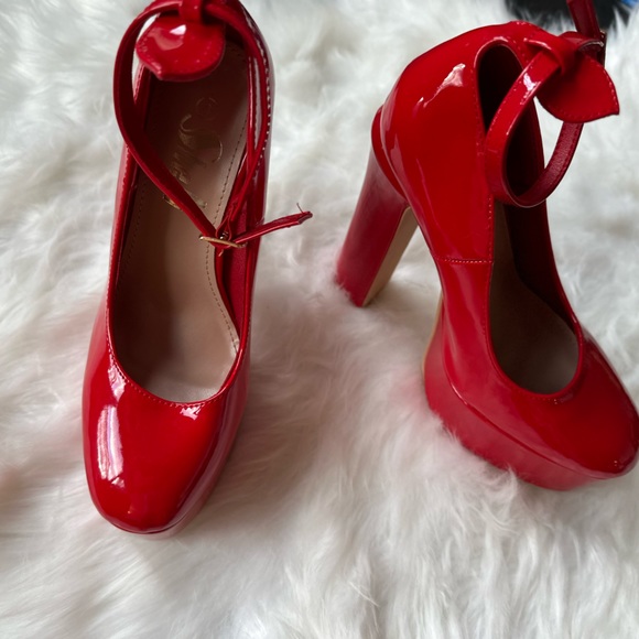 Mary Jane Red shoes platform shoes - Picture 4 of 8